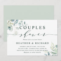 Watercolor Botanical Greenery Couples Shower