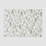 Watercolor Botanical Leaves Green Tissue Paper<br><div class="desc">Watercolor rustic botanical leaves pattern tissue paper</div>