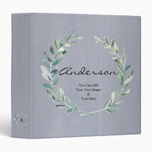 Watercolor botanical leaves on watercolor splatter binder