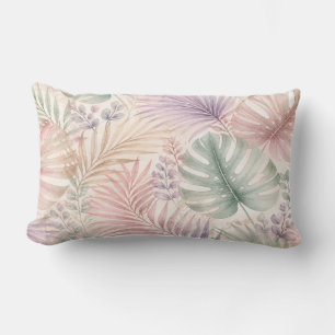 Watercolor Botanical Leaves Pillow
