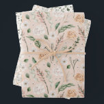 Watercolor Botanical Pattern Wedding Wrapping Paper Sheet<br><div class="desc">Wrap your wedding gifts in style with our beautiful Watercolor Botanical Pattern Wedding Wrapping Paper. This elegant and romantic design features delicate watercolor florals and greenery,  perfect for adding a touch of nature-inspired charm to your special day.</div>