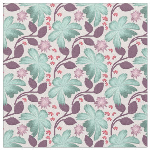 Watercolor Botanical Seamless Pattern Pastel Leave Fabric