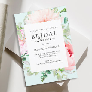 Watercolor Botanical Spring Bridal Shower Invitati Invitation