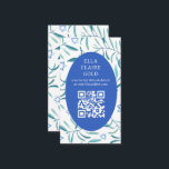 Watercolor Botanical Star David Bar Bat Mitzvah QR Enclosure Card<br><div class="desc">Perfect enclosure card to announce a bat mitzvah, bar mitzvah or other Jewish celebration! Hand made watercolor art for you on the front and back side! FULLY CUSTOMIZABLE! Click on “Personalize” above to edit the text and add your link to the QR code. Click "edit using design tool" to adjust...</div>