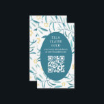 Watercolor Botanical Star David Bar Bat Mitzvah QR Enclosure Card<br><div class="desc">Perfect enclosure card to announce a bat mitzvah, bar mitzvah or other Jewish celebration! Hand made watercolor art for you on the front and back side! FULLY CUSTOMIZABLE! Click on “Personalize” above to edit the text and add your link to the QR code. Click "edit using design tool" to adjust...</div>