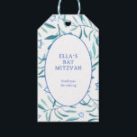 Watercolor Botanical Star of David Bar Bat Mitzvah Gift Tags<br><div class="desc">Perfect gift tag for party favours at a bat mitzvah, bar mitzvah or other Jewish celebration! Hand made watercolor art for you on the front and back side! FULLY CUSTOMIZABLE! Click on “Personalize” above to edit the text. Click "edit using design tool" to adjust the fonts, colours and placements and...</div>