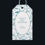 Watercolor Botanical Star of David Bar Bat Mitzvah Gift Tags<br><div class="desc">Perfect gift tag for party favours at a bat mitzvah, bar mitzvah or other Jewish celebration! Hand made watercolor art for you on the front and back side! FULLY CUSTOMIZABLE! Click on “Personalize” above to edit the text. Click "edit using design tool" to adjust the fonts, colours and placements and...</div>