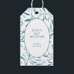 Watercolor Botanical Star of David Bar Bat Mitzvah Gift Tags<br><div class="desc">Perfect gift tag for party favours at a bat mitzvah, bar mitzvah or other Jewish celebration! Hand made watercolor art for you on the front and back side! FULLY CUSTOMIZABLE! Click on “Personalize” above to edit the text. Click "edit using design tool" to adjust the fonts, colours and placements and...</div>