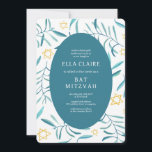 Watercolor Botanical Star of David Bar Bat Mitzvah Invitation<br><div class="desc">Perfect card to announce a bat mitzvah, bar mitzvah or other Jewish celebration! Hand made watercolor art for you on the front and back side! FULLY CUSTOMIZABLE! Click on “Personalize” above to edit the text. Click "edit using design tool" to adjust the fonts, colours and placements and to delete the...</div>