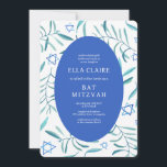 Watercolor Botanical Star of David Bar Bat Mitzvah Invitation<br><div class="desc">Perfect card to announce a bat mitzvah, bar mitzvah or other Jewish celebration! Hand made watercolor art for you on the front and back side! FULLY CUSTOMIZABLE! Click on “Personalize” above to edit the text. Click "edit using design tool" to adjust the fonts, colours and placements and to delete the...</div>