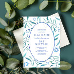 Watercolor Botanical Star of David Bar Bat Mitzvah Invitation<br><div class="desc">Perfect card to announce a bat mitzvah, bar mitzvah or other Jewish celebration! Hand made watercolor art for you on the front and back side! FULLY CUSTOMIZABLE! Click on “Personalize” above to edit the text. Click "edit using design tool" to adjust the fonts, colours and placements and to delete the...</div>