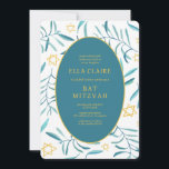 Watercolor Botanical Star of David Bar Bat Mitzvah Invitation<br><div class="desc">Perfect card to announce a bat mitzvah, bar mitzvah or other Jewish celebration! Hand made watercolor art for you on the front and back side! FULLY CUSTOMIZABLE! Click on “Personalize” above to edit the text. Click "edit using design tool" to adjust the fonts, colours and placements and to delete the...</div>