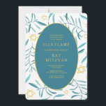 Watercolor Botanical Star of David Bar Bat Mitzvah Invitation<br><div class="desc">Perfect card to announce a bat mitzvah, bar mitzvah or other Jewish celebration! Hand made watercolor art for you on the front and back side! FULLY CUSTOMIZABLE! Click on “Personalize” above to edit the text. Click "edit using design tool" to adjust the fonts, colours and placements and to delete the...</div>
