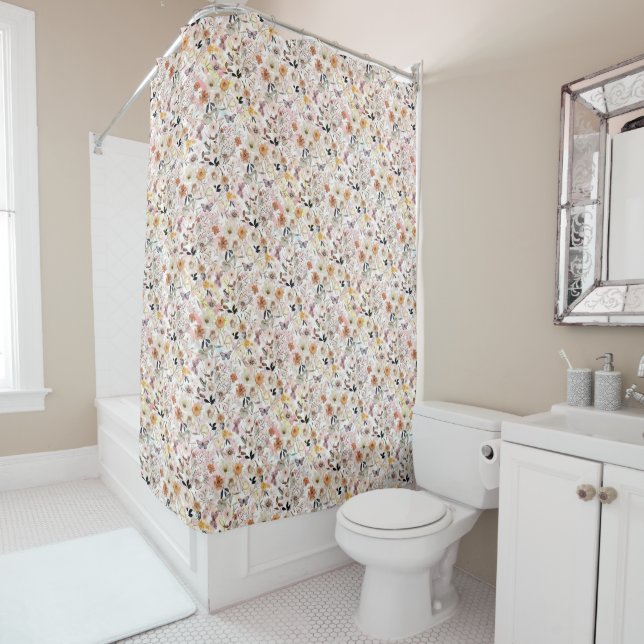 Watercolor Botanical Wildflower Butterfly Initials (In Situ)