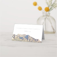 Watercolor Boulder Colorado Flatirons Name