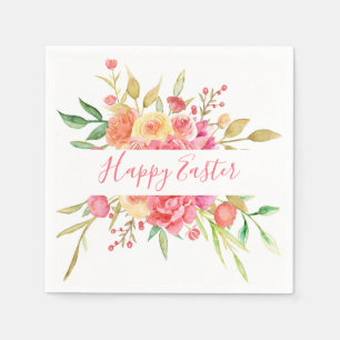 Watercolor Bouquet Easter Napkins