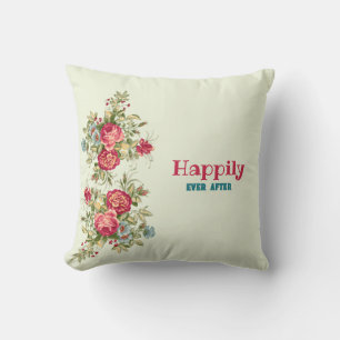 Watercolor Bouquet Floral Throw Pillow