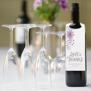 Watercolor Bouquet Lilac ID654 Bottle Tag