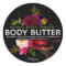 Watercolor Bouquet On Black Body Butter Labels