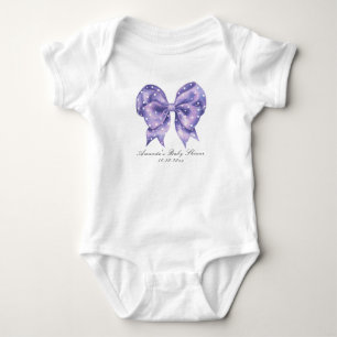 Watercolor Bow Polka Dot Baby Shower Bodysuit