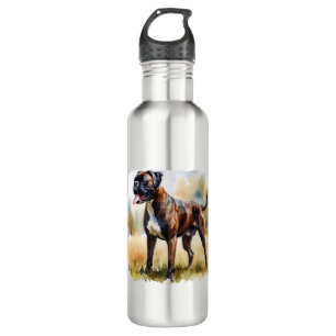 Watercolor Boxer Dog 710 Ml Water Bottle