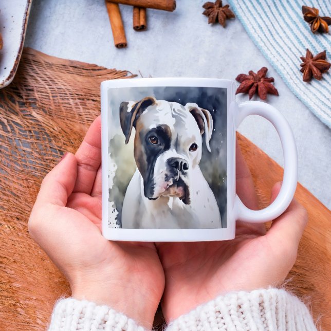 Watercolor Boxer Dog Coffee Mug (Creator Uploaded)