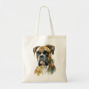 Watercolor Boxer Dog Tote Bag