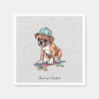 Watercolor Boxer Napkins