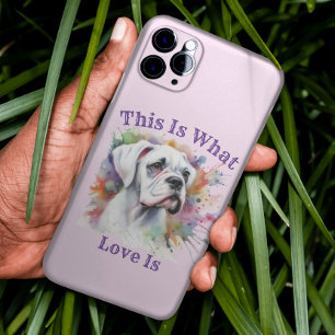 Watercolor Boxer This Is What Love Is ❤ iPhone 15 Pro Max Case