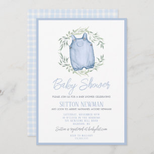Watercolor Boy Baby Shower Invitation