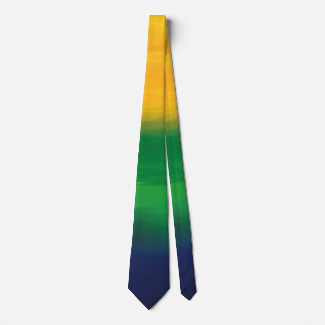 Watercolor Brazil Design Tie (Front)