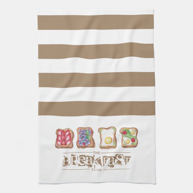 Watercolor Breakfast logo restaurant Kitchen Towel (Vertical)