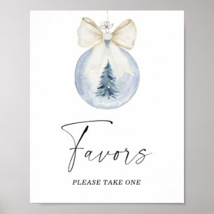 Watercolor bridal favors please take one poster