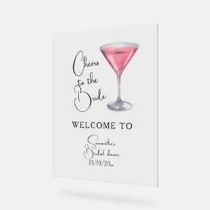 Watercolor Bridal shower Welcome  Acrylic Sign