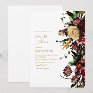  Watercolor Bright tapestry flowers  golInvitation Invitation