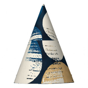 Watercolor Broken Dots, Dyed Effect. Party Hat