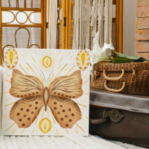 Watercolor Brown Butterfly Sun Celestial Accents 
