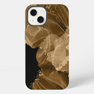 Watercolor Brown Gold Glitter  iPhone / iPad case
