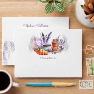 Watercolor Brunch Birthday Personalized Envelope