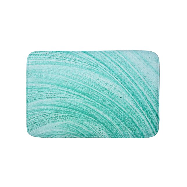 watercolor brush curved line texture bath mat (Front)