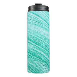 watercolor brush curved line texture thermal tumbler