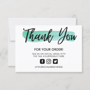 Watercolor Brush Stroke Thank you Media Insert