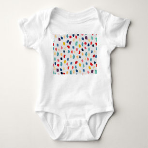 Watercolor Brush Strokes: Abstract Seamless. Baby Bodysuit