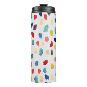 Watercolor Brush Strokes: Abstract Seamless. Thermal Tumbler