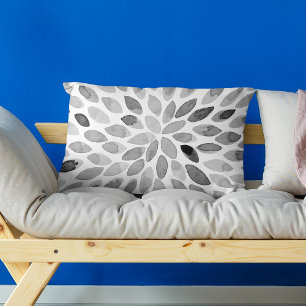 Watercolor brush strokes – black and white decorative pillow