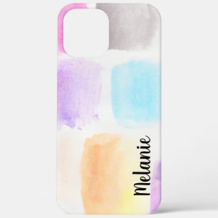 Watercolor Brush Strokes Colourful Rainbow  iPhone 12 Pro Max Case
