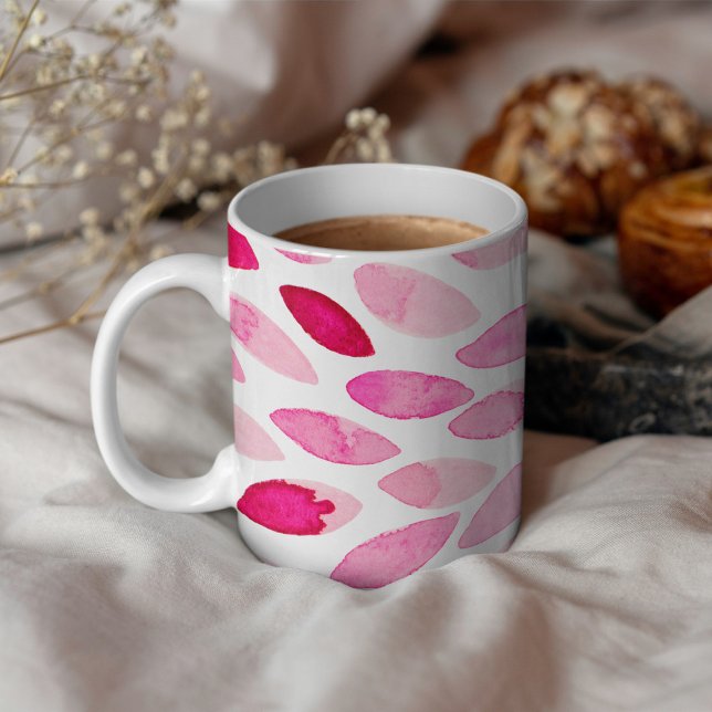 Watercolor brush strokes – pink palette coffee mug (Creator Uploaded)