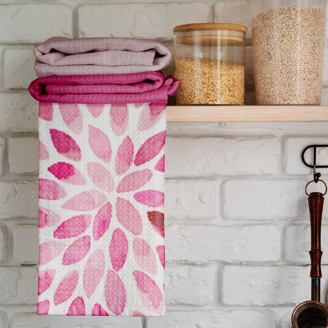Watercolor brush strokes – pink palette kitchen towel (Creator Uploaded)
