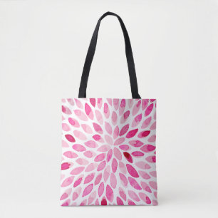 Watercolor brush strokes – pink palette tote bag