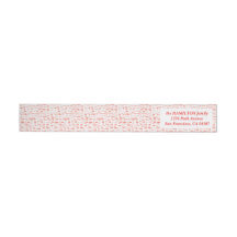 watercolor brushed skinny wrap label
